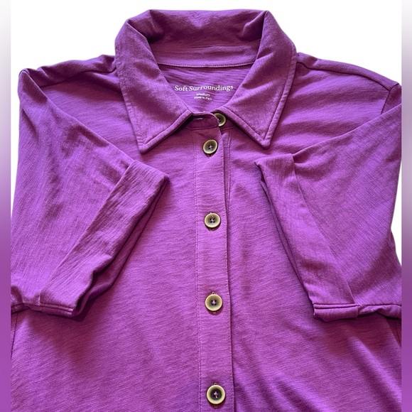 Soft Surroundings Filipa Shirtdress Light Fushia Size Medium - Picture 6 of 8